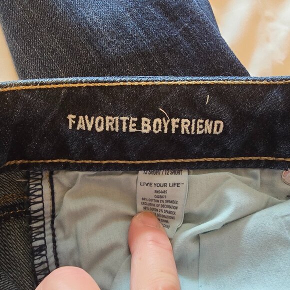 American Eagle Stretch Favorite Boyfriend Jeans Size 12 Short - Picture 7 of 8
